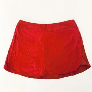 OUTDOOR VOICES RED MINI TENNIS SKIRT
